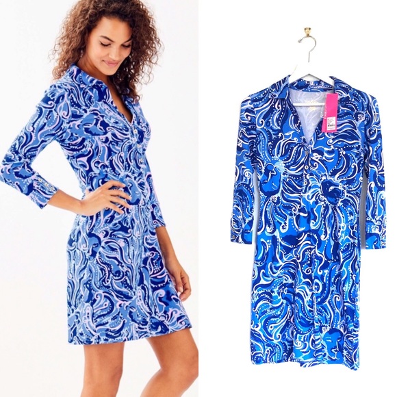 LP UPF 50+ Coastal Blue Whispurr Ansley Popover